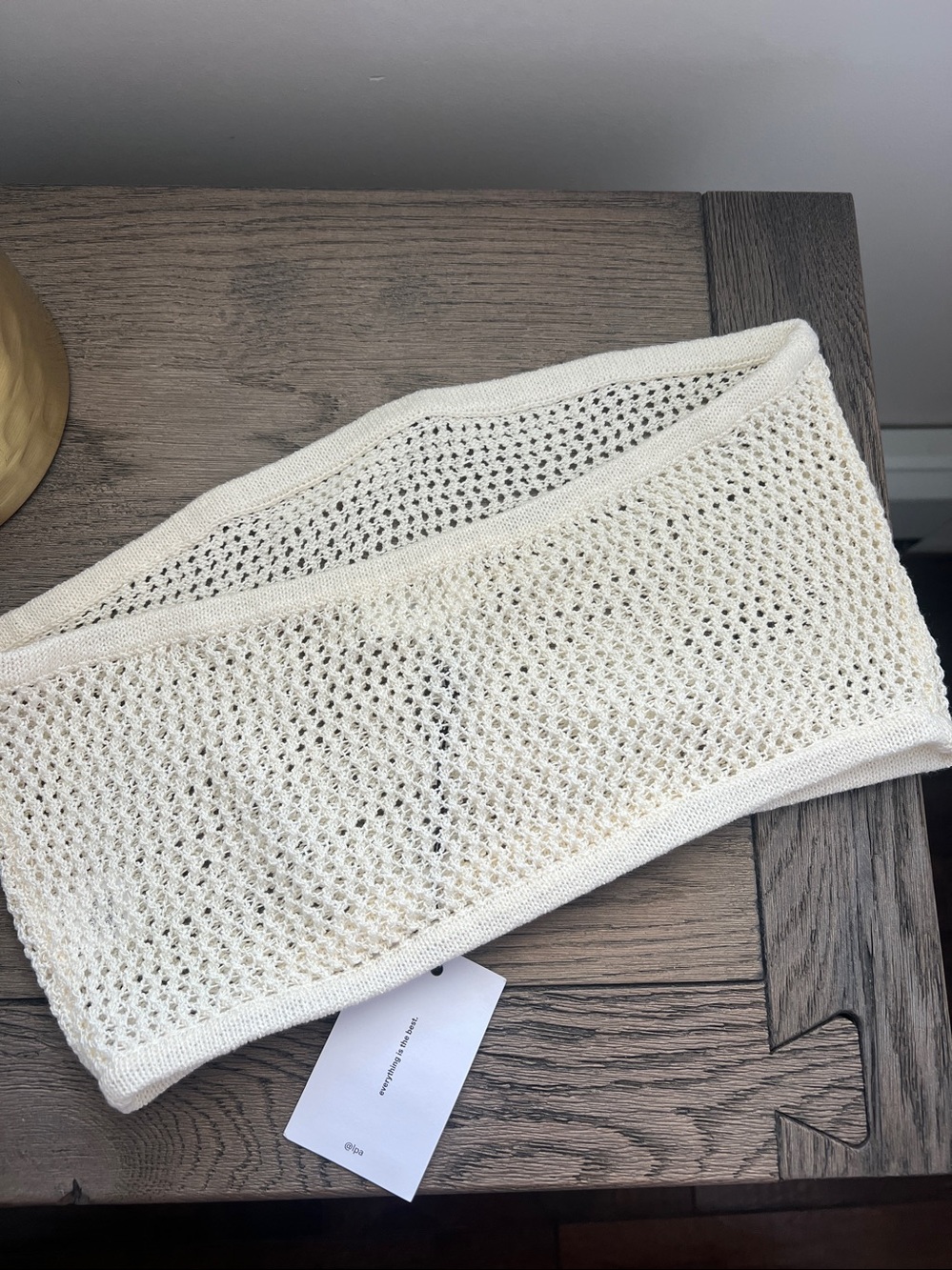 LPA Off-White Knit Mesh Bandeau - Picture 3 of 3
